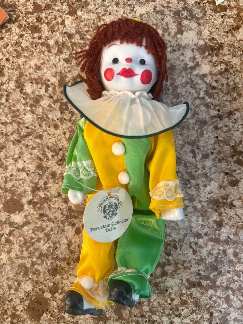 Vintage House of Global Art Goebel Porcelain Clown Doll 10” Original Tag